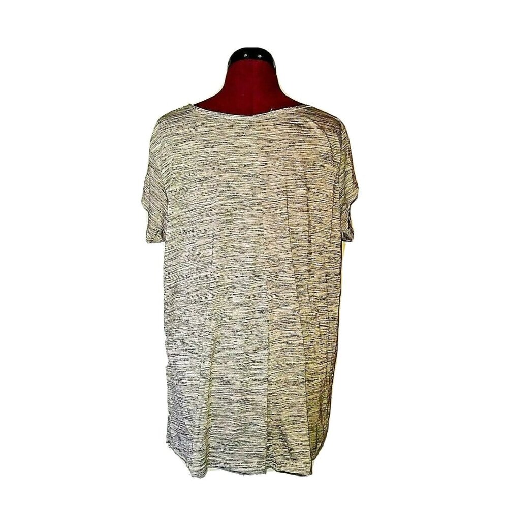 Just Be Free Women’s Knit Top Size 2X Heather Gray Scoop Neck Plus Size Blouse